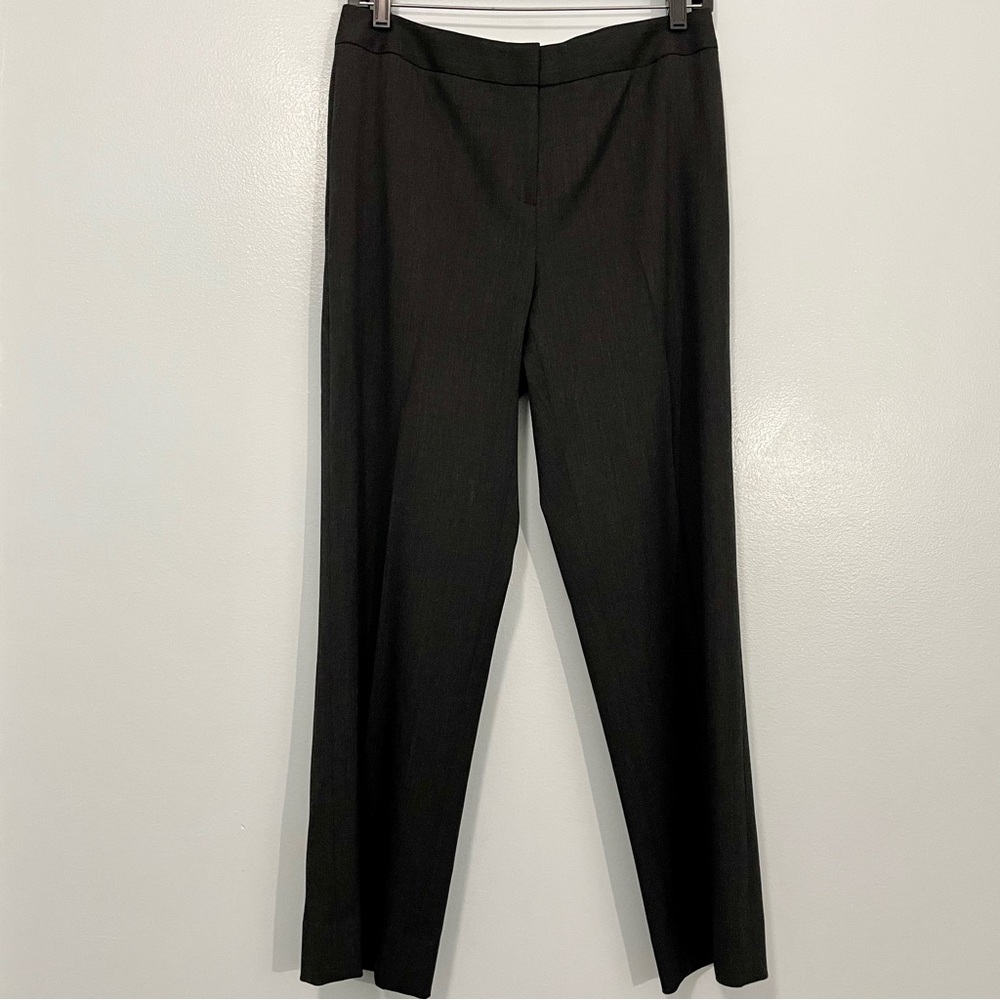 Lafayette Charcoal Gray Stretch Wool Cropped Trouser Pants Size 4